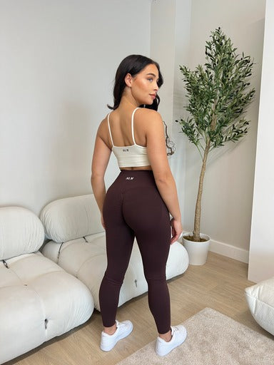 BROWN SCULPT LEGGINGS